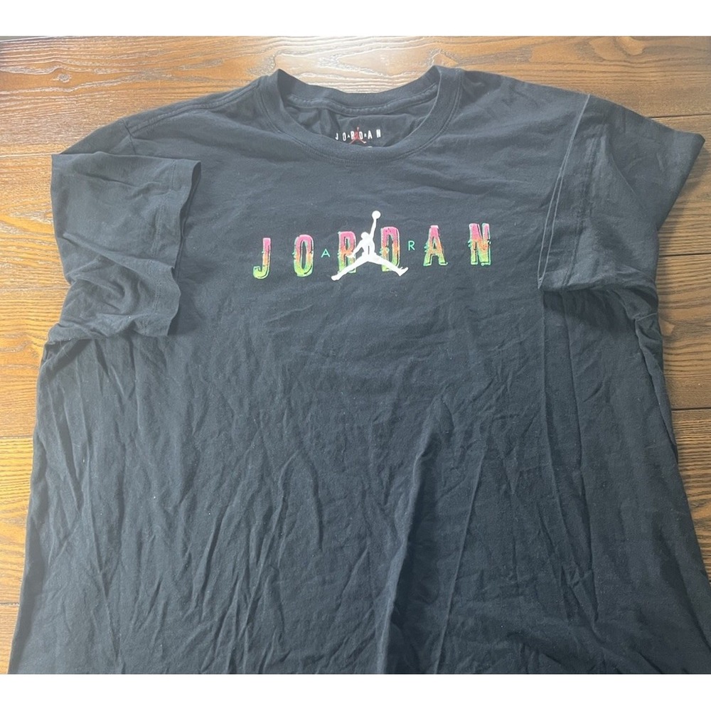 Air Jordan Shirt Mens 2XL XXL Black Jump Man Flight Basketball (363277-00A)